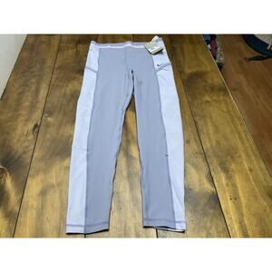 Nike Pro Dri Fit Lavender Purple Full Length Athletic Leggings Pockets Women’s M